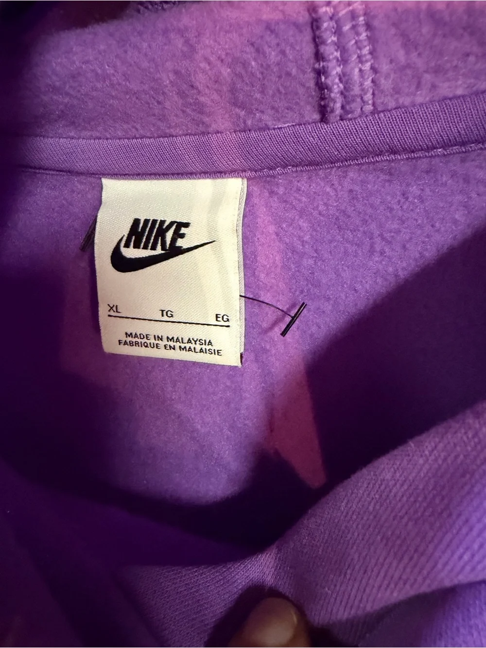 Nike purple Pullover Hoodie with Logo Tag